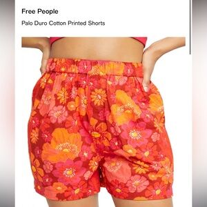 Free People Palo Duro Cotton print shorts